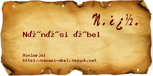 Nánási Ábel névjegykártya