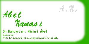abel nanasi business card