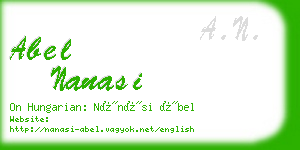 abel nanasi business card